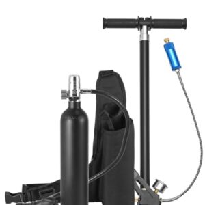 Tauchflasche, Tauchtank, Sauerstoffflasche für Tauchen, Unterwasseratmung, 30 m Tauchtiefe, nachfüllbarer Schnorchel-Lufttank mit Pumpe