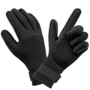 Elastische Neoprenhandschuhe für Tauchen, Schnorcheln, Surfen, Paddeln und Kajakfahren mit elastischem Handgelenk und rutschfesten Partikeln