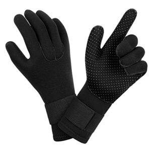 Tauchhandschuhe mit 3 mm Neopren, fünf Finger Schutz, warm und flexibel für Wassersportarten wie Tauchen, Schnorcheln, Surfen, Paddeln und Kajakfahren