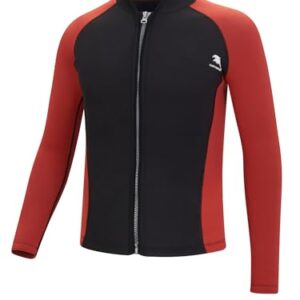 Herren Tauchanzug 2 mm Neoprenanzug für Tauchen, Surfen, Schnorcheln und Schwimmen in Schwarz und Rot