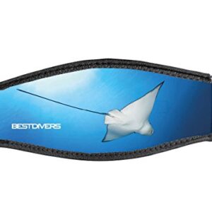 Tauchuhrenarmband aus Neopren mit doppeltem Klettverschluss und Manta-Gestaltung für einen bequemen Tauchkomfort