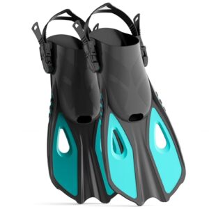 Schnorchelflossen mit offener Ferse und verstellbarem Griff, ideal für Schwimmen, Tauchen und Schnorcheln für Erwachsene, Kinder und Damen & Herren