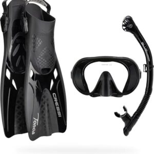 Cressi Musa Explorer Set, klassisches Snorkeling-Set für Anfänger, einsatzbereit für Reisen, besteht aus Maske mit Monoglas und Scilla-Schnorchel mit Schnellverschluss