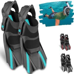 Verstellbare Tauchflossen für Erwachsene, Made in Italy, Premium-Taucherflossen mit Umhängetasche zum Schnorcheln und Schwimmen.