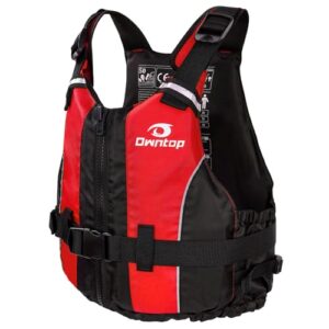 Schwimmhilfe für Erwachsene, Auftriebsweste mit Schrittgurt und Innentasche, Rot, Größe XL/XXL, für Wassersport wie Kajakfahren, Kanufahren und Segeln