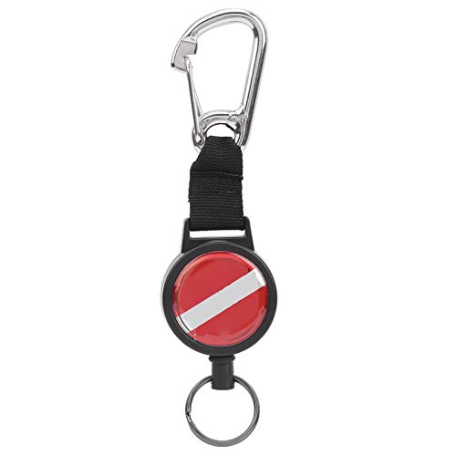 Tauch-Lanyard, Einziehbares Edelstahldraht-Anti-Verlust-Lanyard-Zubehör für Taucheranzug und Gürtel mit Sicherheitsfunktion