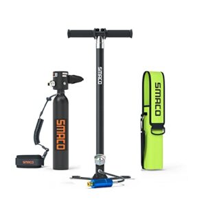 SMACO 300Plus Tauchflasche, Mini-Tauchgerät für flaches Wasser, kleines Tauchsystem mit Unterwasseratmung und Luftpumpe für Taucheranfänger und erfahrene Taucher.