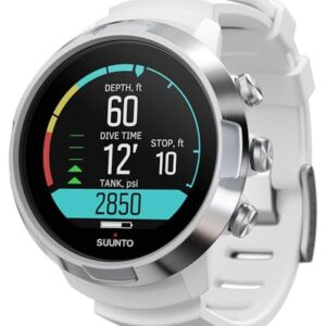 SUUNTO D5 Tauchcomputer mit Farbdisplay, 100m Wasserdicht, Alarmfunktion, Stoppuhr, Wetterinformationen, Kompass und Akkulaufzeit von bis zu 12 Stunden im Tauchmodus