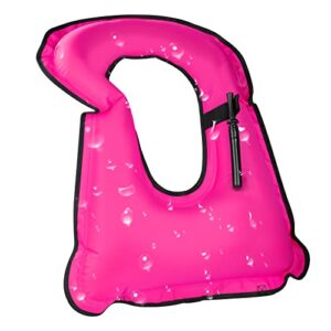 Aufblasbare Schnorchelweste für Erwachsene, Einstellbare Tauchweste mit Sicherheitsfunktionen, Rosa Farbe