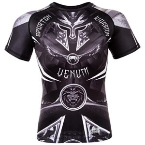 Hochwertiges Trainingsoberteil Venum Gladiator 3.0 Rashguard für Herren in Schwarz/Weiß, perfekt für Trainingseinheiten geeignet.