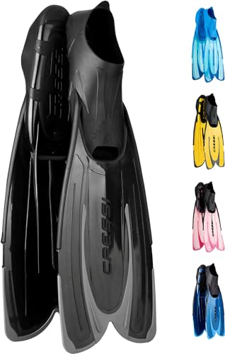 CRESSI Agua Fins Black 41/42 - Selbstjustierende Flossen für Tauchen, Apnoe, Schnorcheln und Schwimmen