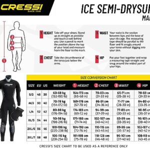 Cressi Herren Halbtrockenanzug Ice, Schwarz/Grau, XXL, für Wassersport und Tauchen