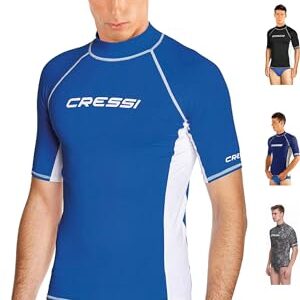 Cressi Rash Guard Man, schützendes Kurzarmshirt für Herren mit UV/UPF 50+ Sonnenschutz, ideal für Wassersport und Training am Strand