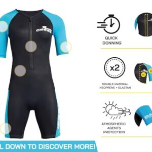 Cressi Tiburon Lady Shorty Wetsuit 2mm - Neoprenanzug für Damen, Schwarz/Rosa, M/3