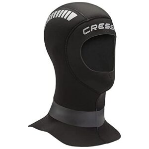 Cressi Unisex-Adult Orust Hood 5mm, Taucherhaube mit wasserdichter Abdichtung im Gesichts- und Halsbereich, geeignet für einteilige Anzüge mit Frontreißverschluss.