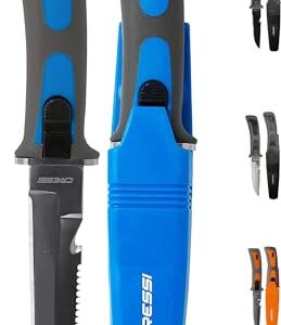 Cressi Vigo-Tauchermesser, hochwertiges Edelstahl-Messer mit besonderem Ausziehsystem und scharfer Klinge