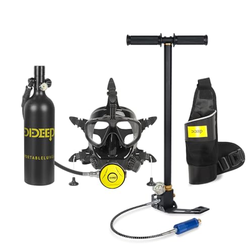 Tauchflaschen-Sets für Anfänger und Fortgeschrittene, wiederverwendbare Lungenflasche mit Anti-Leck-Design, leichtes tragbares Tauchflaschenset zum Schnorcheln und Freizeittauchen.