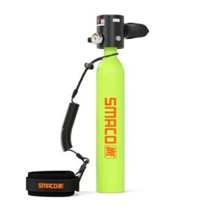 SMACO Mini Scuba Tank 0,5L Tragbarer kleiner Tauchtank für Unterwasseratmung Wiederverwendbarer Tauchzylinder