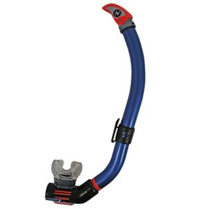 Profischnorchel mit modernem Design für Taucher - Aqualung Air Silicon Ventil metall blau