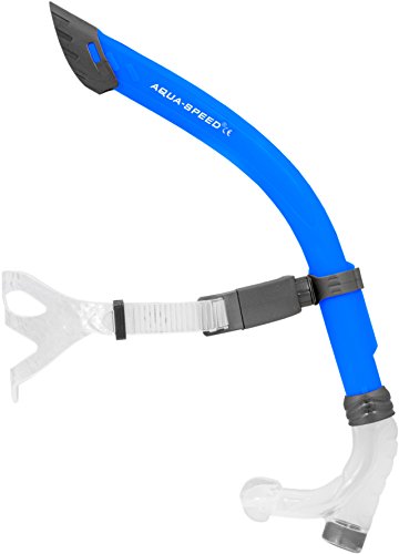 Premium Frontschnorchel für Kinder und Jugendliche mit Silikon-Mundstück, Ausblasventil, höhenverstellbarem Kopfband und Spritzwasserschutz