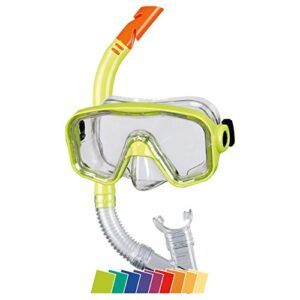 Beko Tauchset gelb One Size, Kinder-Tauchset, Tauchsport-Einstieg, Schnorchel, Flossen, Helm