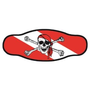 Uhrenarmband aus Neopren mit doppeltem Folio-Design und Jolly Roger-Symbol
