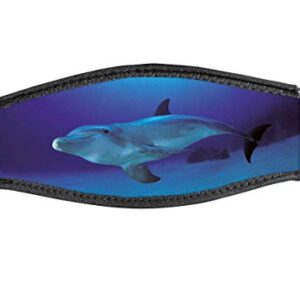 Uhrenarmband aus Neopren mit doppelter Klettverschluss, farbige Abdeckung und Delfin-Design für sicheres Tauchen