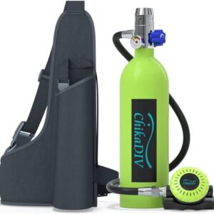 Tauchflasche mit 1 Liter Inhalt, Sauerstofftank für Tauchen, 15-20 Minuten Unterwasserzeit, tragbare Tauchausrüstung