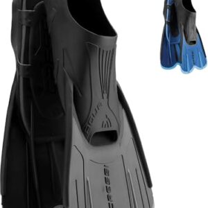 Self-adjusting Flossen in Schwarz für Schnorcheln, Schwimmen und Trainieren von Cressi