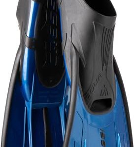 CRESSI Agua Short Fins Blue 37/38 - Selbstjustierende Schwimmflossen für Schnorcheln, Schwimmen und Trainieren