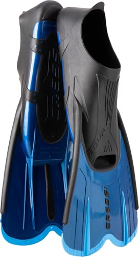 CRESSI Agua Short Fins Blue 37/38 - Selbstjustierende Schwimmflossen für Schnorcheln, Schwimmen und Trainieren