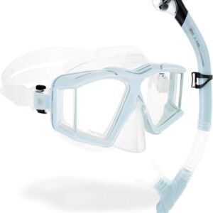 Tauch- und Schnorchelsatz aus Silikon mit Panorama-Design und Dry-Valve-System