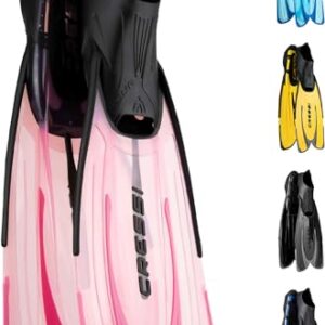 Tauchflossen für Schwimmen, Apnoe und Tauchen - Cressi Agua Fins - Schnell und effizient durch das Wasser gleiten - Komfortable und leichte Tauchflossen mit rosa Farbe - Ideal für Erwachsene und Kinder