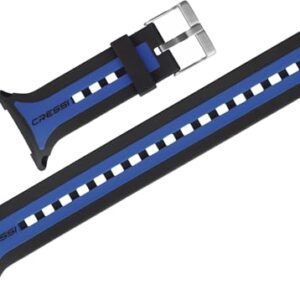 Cressi Armband für Tauchen, Computer Strap, Leonardo, Schwarz/Blau, KZ770020 - ultimatives Armband für Ihren Tauchcomputer mit perfekter Ergonomie und hochwertigem Technopolymer