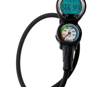 Tauchkonsole Cressi Leonardo, Schwarz, 2 Stangen, 2 Bar, Tauchsport-Ausrüstung, leistungsstark und einfach zu bedienen