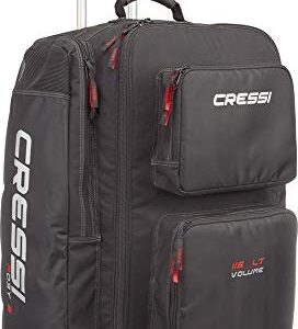 Robuste Trolley Tasche in Schwarz und Rot für Sport und Reisen, CRESSI Moby 5 Trolley Bag