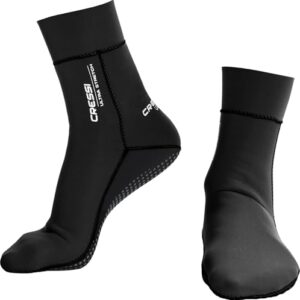Cressi Ultra Stretch Neoprene Socken in Schwarz mit 1,5mm Neopren für Tauchen und Schnorcheln