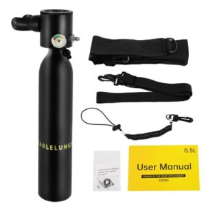Tragbare Sauerstoffflasche DAOHHFO Mini Tauchflasche 0,5 Liter für sichereres und besseres Tauchen mit Profi-Ausrüstung