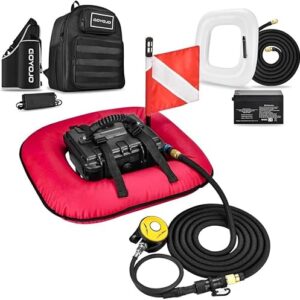 Tragbares Unterwasserventilatorsystem von GOYOJO, 52 l/min, 50-70 min Atmung, wasserdichter Luftkompressor für Tauchen und Unterwasseraktivitäten