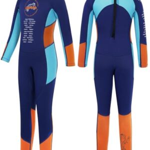Gogokids Kinder Neoprenanzug 2,5mm mit UV 50+ Schutz für Mädchen und Jungen ab 3 Jahren zum Schwimmen, Surfen und Tauchen
