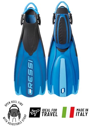 CRESSI Maui Fins Blau/Azurblau S/M (38/41) - Unisex Verstellbare Flossen mit EBS System zum Schwimmen und Schnorcheln, CRESSI-Maui-Fins-Blau-Azurblau-S-M-38-41-Unisex-Verstellbare-Flossen-mit-EBS-System-zum-Schwimmen-und-Schnorcheln