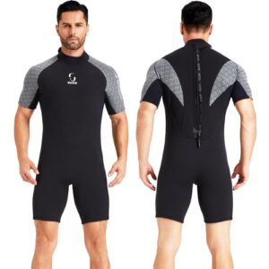 Kurzer Neoprenanzug für Damen und Herren zum Surfen, Schwimmen, Kajakfahren, Schnorcheln, Kanufahren und Gerätetauchen - 3mm Neopren