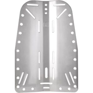 Hochwertiger OMS-Backplate aus Edelstahl oder Aluminium für Taucher mit einzelnen oder Doppelflaschen, poliert und robust