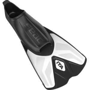 Leichte und leistungsstarke Kurzflossen für Schwimmen und Schnorcheln, perfekt für Erwachsene und Kinder, weiß 38/39 von SEAC ITA.