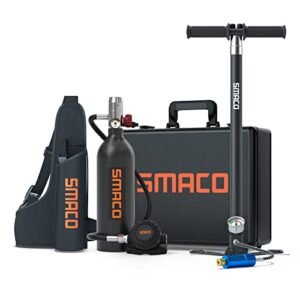 Kompaktes Tauchsystem für Unterwasserarbeiten oder -unterhaltung, inklusive 1-Liter-Tank und Kompressor