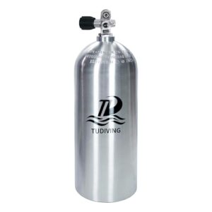 TUDIVING 8-Liter Aluminium-Tauchflasche mit hoher Produktkapazität und langen Lebensdauer für Taucher aller Altersgruppen