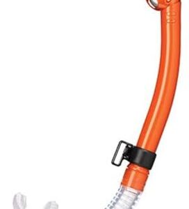 Ventilschnorchel TUSA Hyperdry Elite 2 mit DryTop in Orange für Tauchen, schneller und einfacher Sauerstoffversorgungssystem