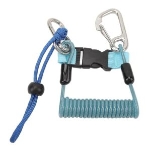 VGEBY Tauchkamera-Federseil, Edelstahl-Tauch-Anti-Lost-Haken-Federseil-Spiralband Zum Tauchen Im Freien, Klettern