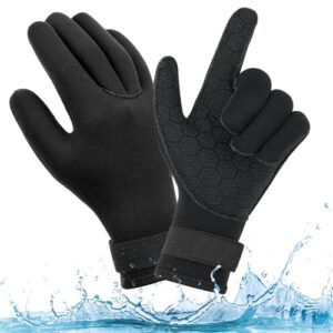 AUAUY Neopren Tauchhandschuhe, 3 mm warme Neoprenhände für Männer und Frauen. Flexibel, wasserdicht, Anti-Rutsch Teilchen. Perfekt für Open Water Swimming, Surfen, Tauchen.
