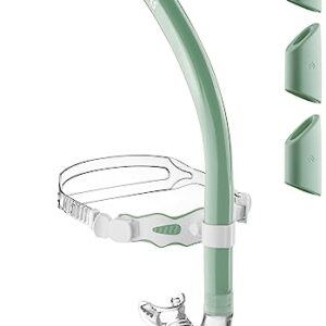 CAPAS Schwimmschnorchel für Rundenschwimmen mit idealer Passform, Schwimmer-Schnorchel mit Flüssigkeit Silikon Mundstück und verstellbarem Riemen